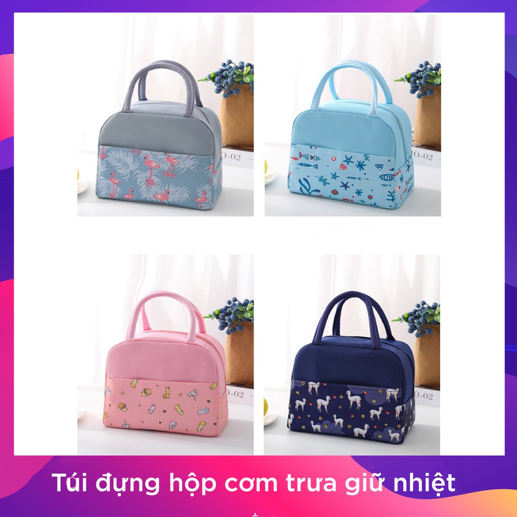 Túi giữ nhiệt nhiều họa tiết - Túi đựng hộp cơm giữ nhiệt | BigBuy360 - bigbuy360.vn