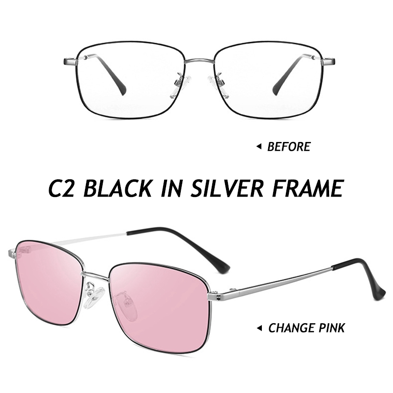 Mắt Kính Thiết Kế Gọng Kim Loại Thay Đổi Màu Thời Trang Unisex | BigBuy360 - bigbuy360.vn