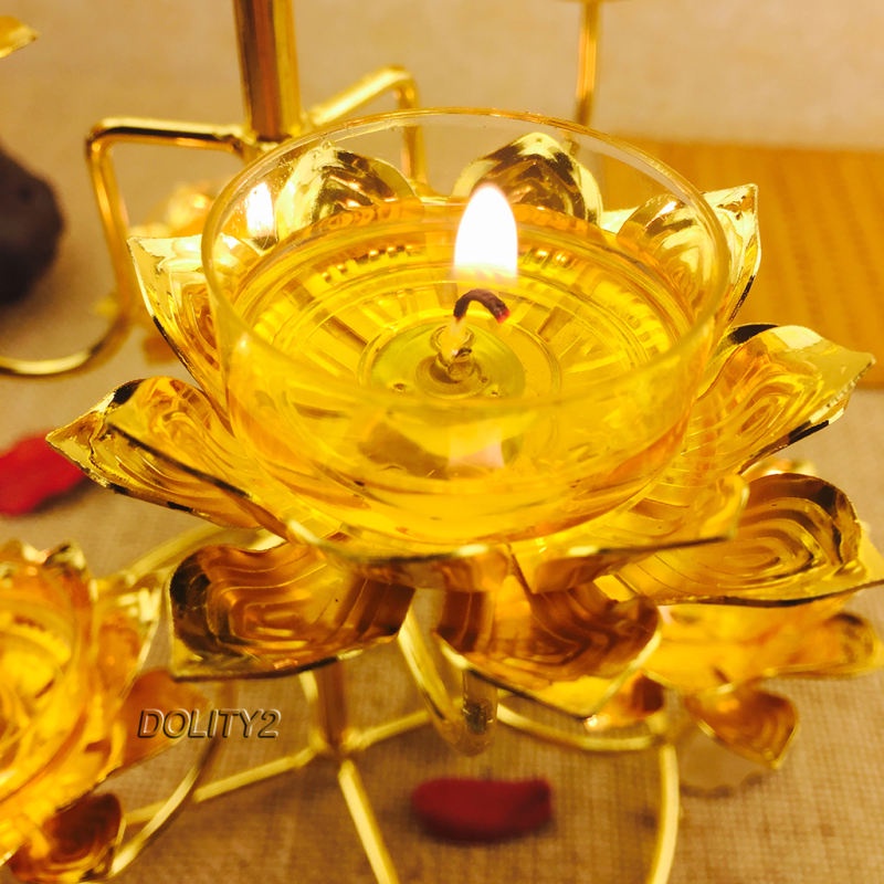 Giá đỡ đèn cầy 7 đầu bằng kim loại màu vàng dùng trang trí