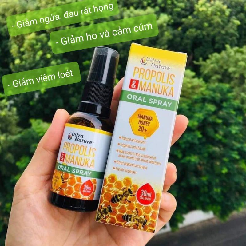 Xịt Keo Ong Manuka 20+ Ultra Nature của Úc 30ml