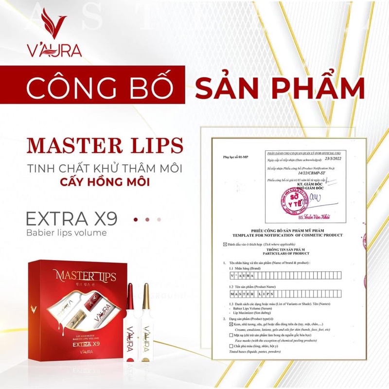 Tinh Chất Cấy Môi Vaura Babier Lips Volume ,mờ thâm làm hồng môi sau 7 ngày SOLANA