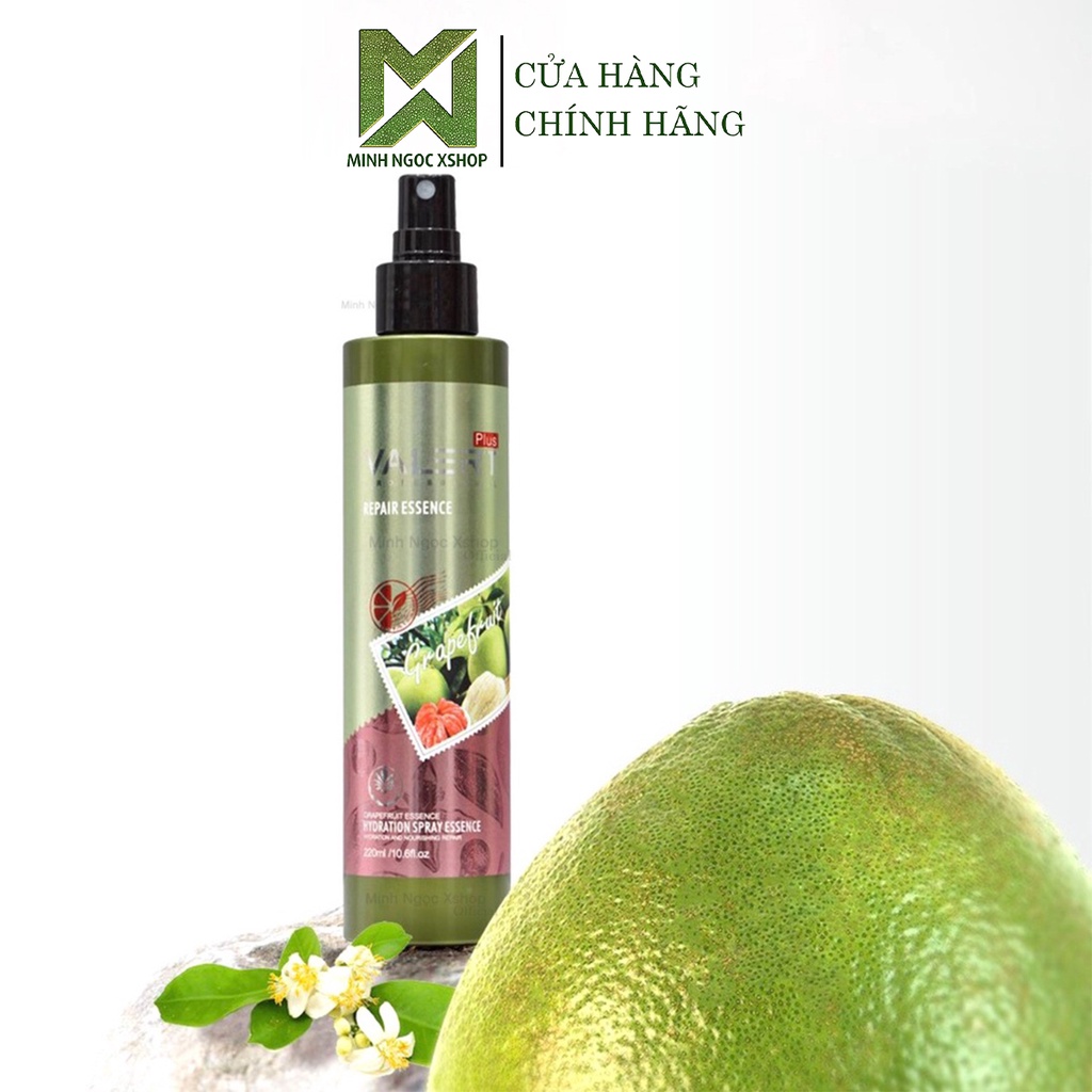 Tinh dầu bưởi xịt dưỡng tóc VALERT GRAPEFRUIT REPAIR ESSENCE ngừa rụng kích mọc tóc hiệu quả 220ml