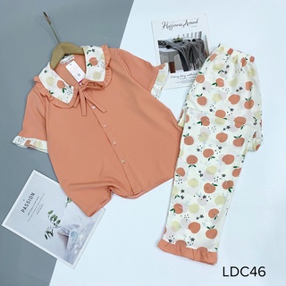 Đồ bộ Pijama cổ sen lụa mangocao cấp