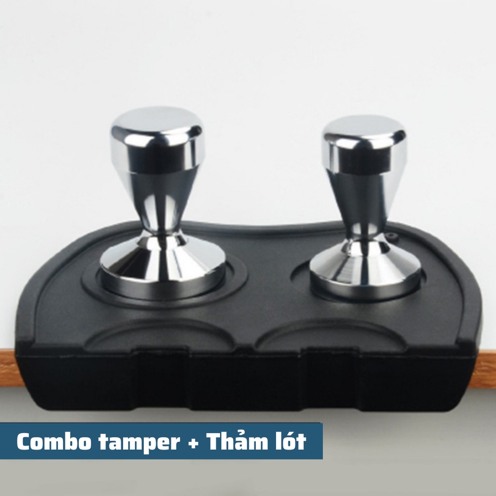 Tay Nén Tamper 51mm dụng cụ nén cà phê pha Espresso cafe Arabica Inox cao cấp tay nén café đường kính 49-51-53-58m