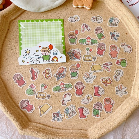 Set 20 Miếng Dán Hình Gấu Đáng Yêu Sticker DIY Trang Trí Cực Dễ Thương Chống Thấm Nước