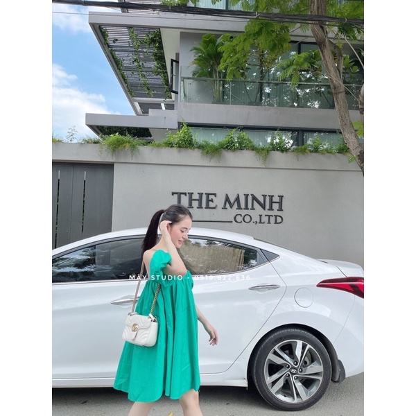 Đầm trễ vai siêu bồng | BigBuy360 - bigbuy360.vn