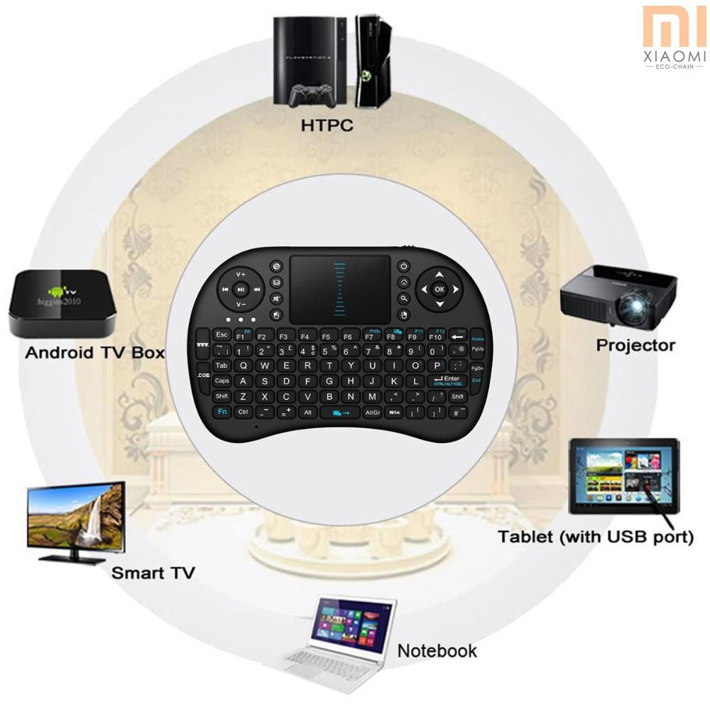 【shine】Mini i8 Wireless Qwerty Keyboard Multimedia Remote Control Keys and PC Gaming Control Touchpad Handheld Keyboard for PC Pad Android TV Box Smart TV