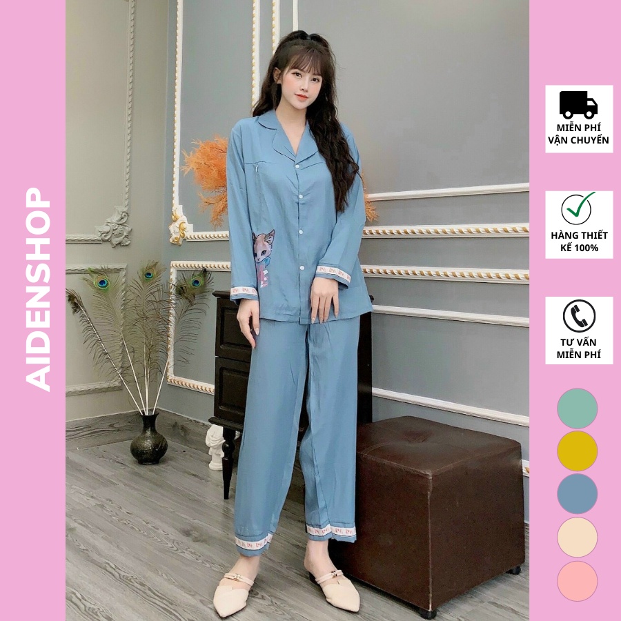 Bộ đồ bầu sau sinh Aidenshop bộ bầu mặc nhà dài tay