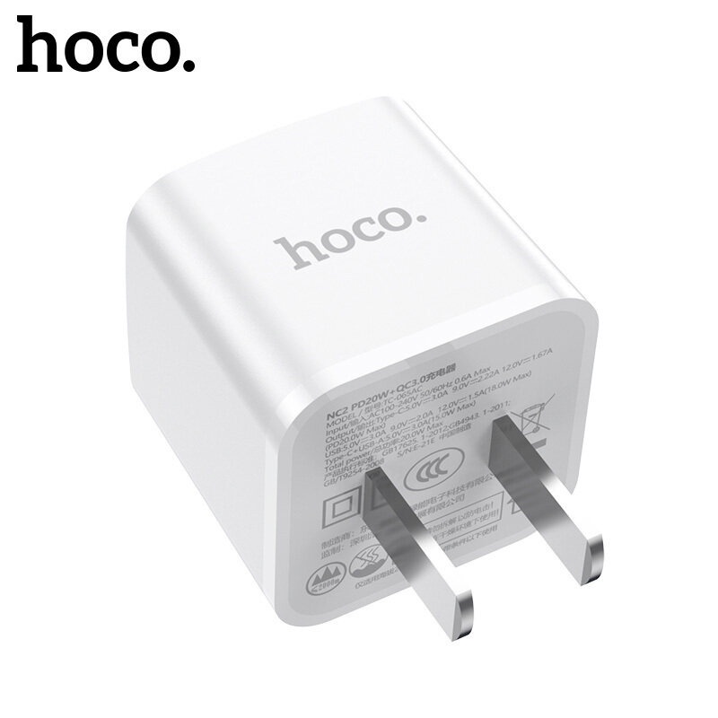 Củ sạc HOCO Nc2 mini Pd 20W USB Type-C thích hợp cho điện thoại 12 Pro Max 11 Xr 7 Samsung S20 A7 Xiaomi