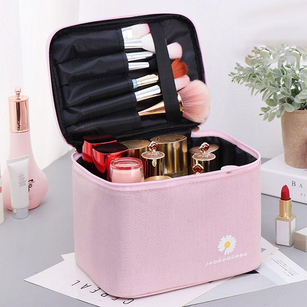 Túi Đựng Mỹ Phẩm KENT1 Họa Tiết Hoa Cúc Sức Chứa Lớn