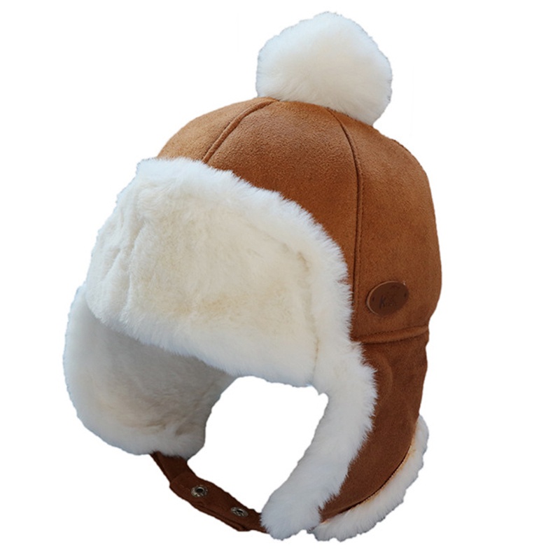 Mũ trượt tuyết bịt tai phủ lông giữ ấm thời trang mùa đông cho bé