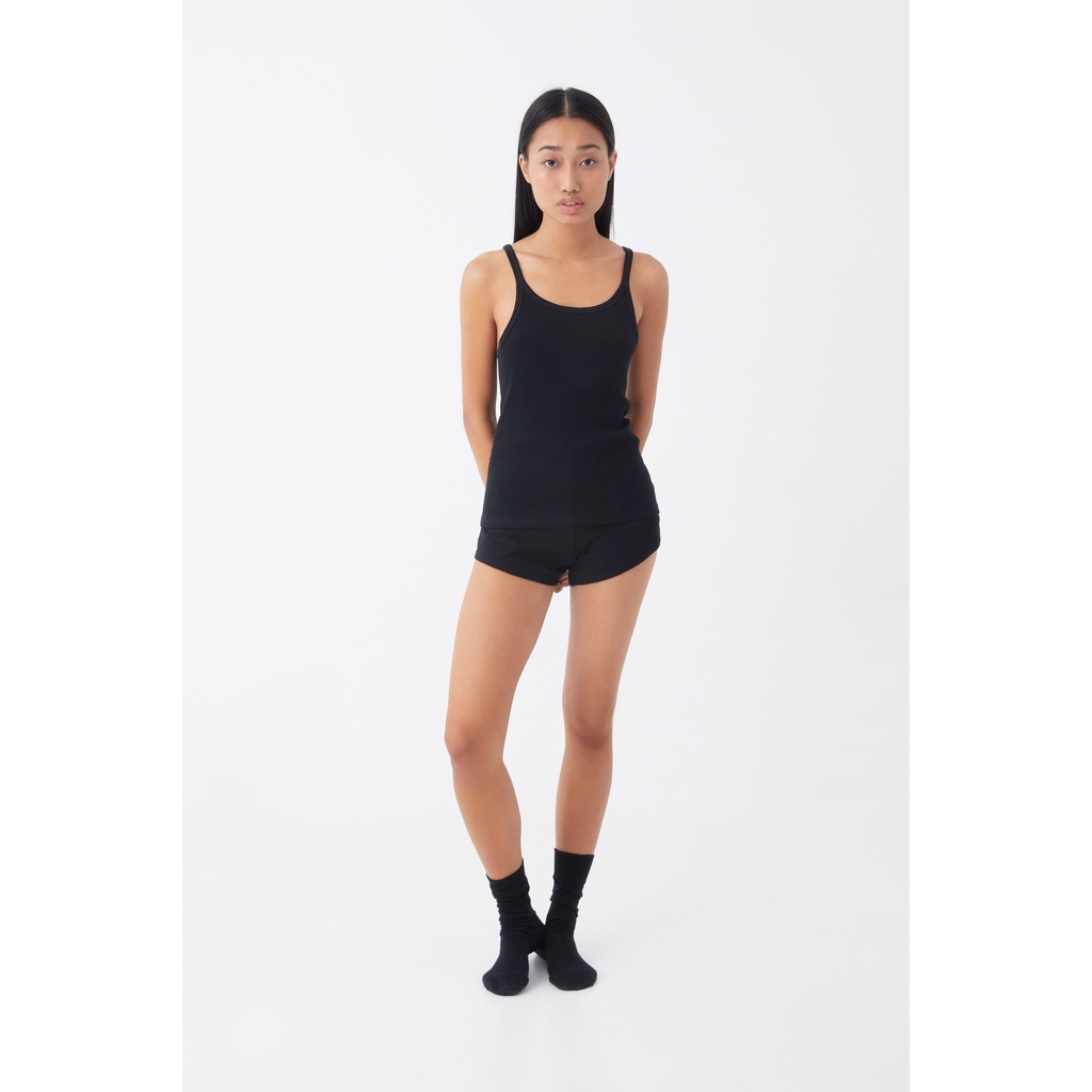 TheBlueTshirt - Áo Ba Lỗ Nữ Màu Đen - Real Tank - Black