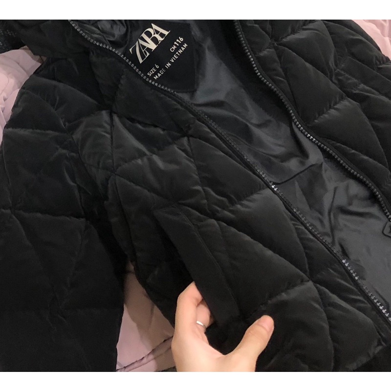 Áo phao Zara dư xịn trần trám cho bé gái
