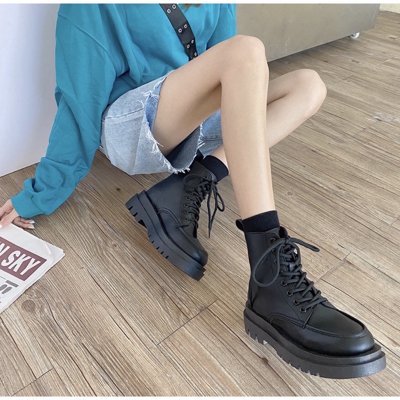 Boot Basic Cổ Vừa   Đế Pu Siêu Êm Mã CC02