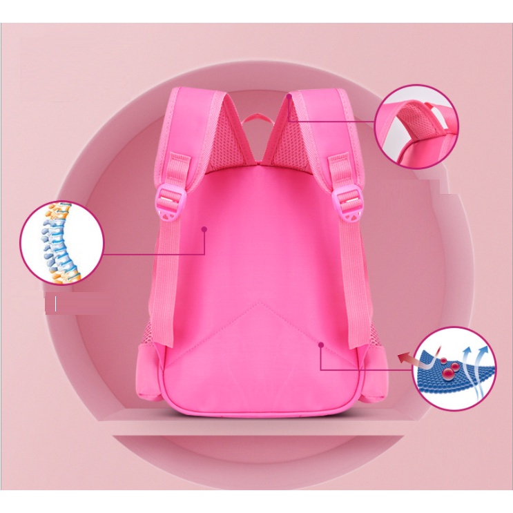 Balo Pony Hồng - Thỏ Hồng xinh yêu Cho Bé Gái Mẫu Giáo 1-5 tuổi