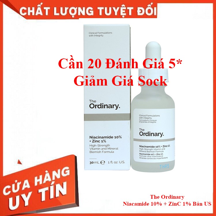 Tinh chất serum Ordinary Niacinamide 10% + Zinc 1% Sáng da cải thiện thâm mụn