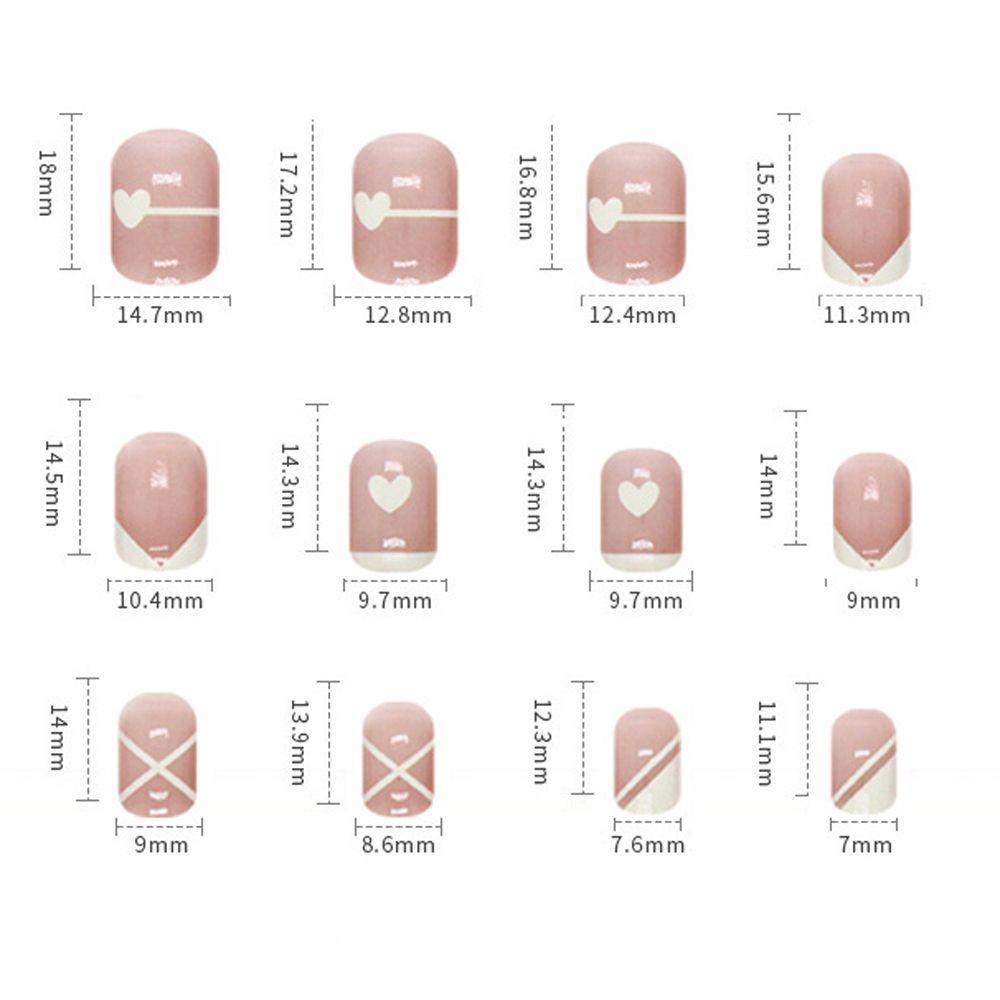 Bộ Móng Tay Giả Hình Đám Mây / Trái Tim Thời Trang Có Thể Tháo Rời