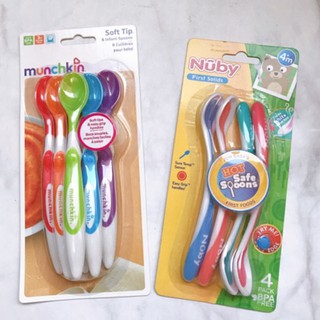 [Tách set] Thìa / Muỗng siêu mềm / báo nóng Munchkin cho bé