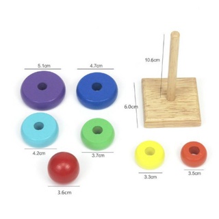 Bộ xếp tháp cầu vồng cho bé