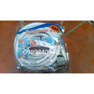 Dây cấp nước máy giặt dài 5m (1 đầu bắt ốc - 1 đầu ren)