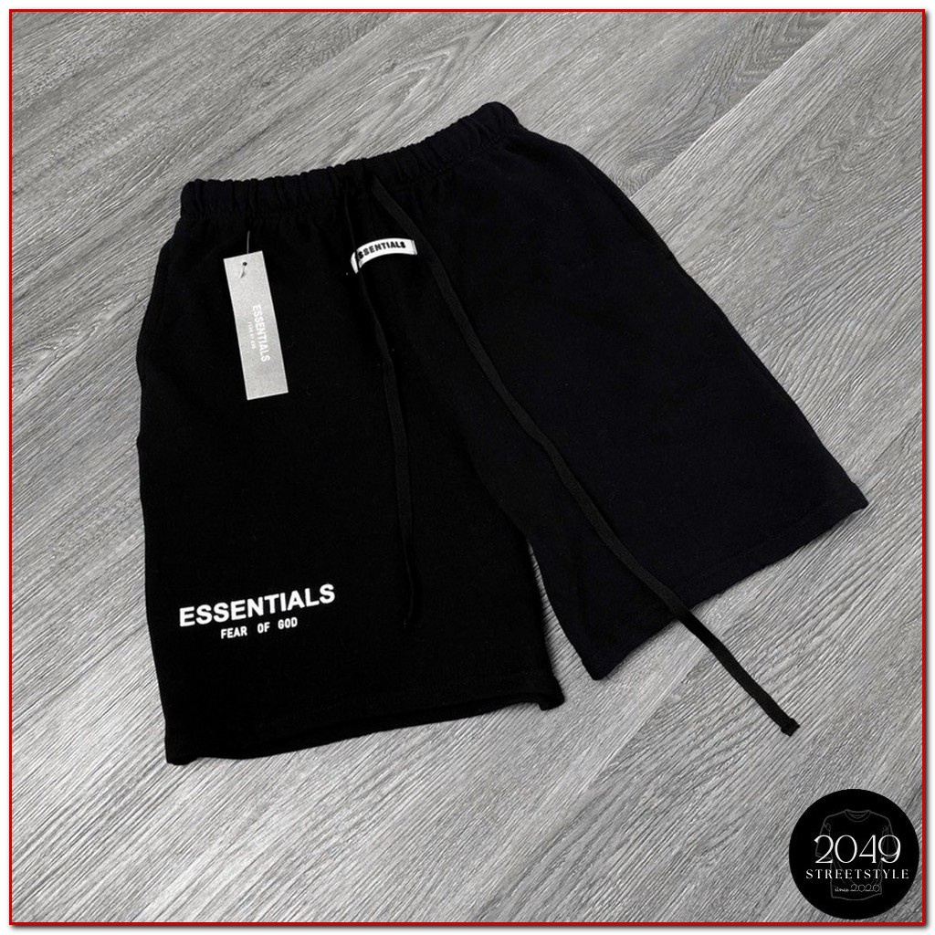 Quần short nỉ cotton Essentials , quần nam nữ unisex , 2049 Streetstyle ST21
