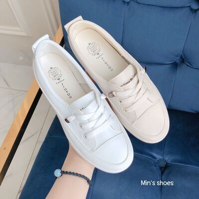 Min's Shoes - Giầy thể thao nữ slip on cổ thấp dây rút kiểu dáng hàn quốc trẻ trung TT117