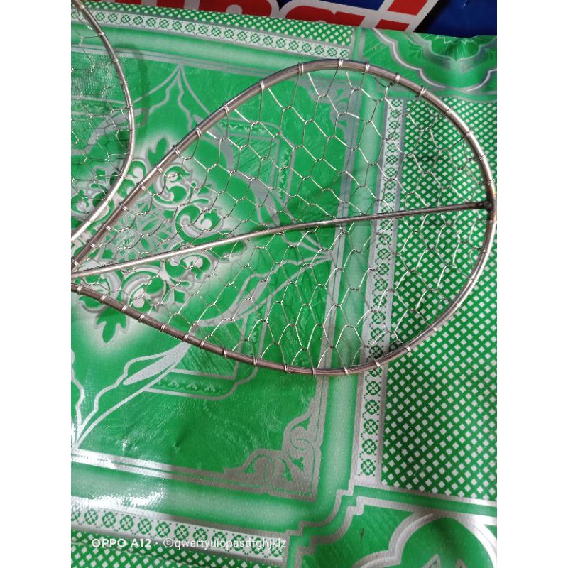 Vợt dớt cá dũm bằng inox 12× 17cm