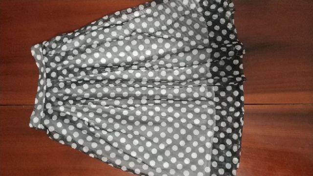 Thanh lý váy xoè 2 lớp chấm bi có dây thắt nơ eo đẹp | BigBuy360 - bigbuy360.vn