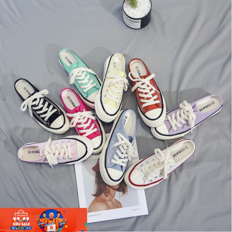 Giày Lười Vải Canvas Phong Cách Hàn Quốc 2021 Cho Nữ