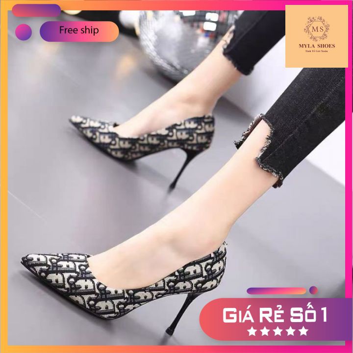 MYLA SHOES - Giày Cao Gót 7 Phân Họa Tiết VNXK