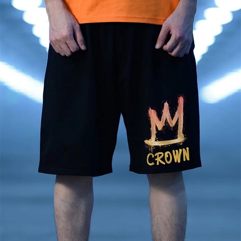 Quần Short Nam Dáng Rộng In Chữ Phong Cách Hip Hop Size M-8XL