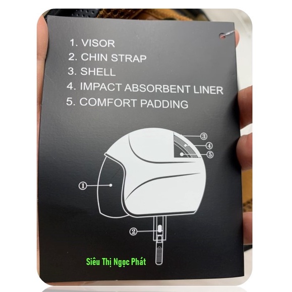 [PHƯỢT] Mũ bảo hiểm 3/4 NAPOLI có kèm kính che Full mặt_SIZE L 55-57cm_Màu VÀNG [HÀNG CHÍNH HÃNG]