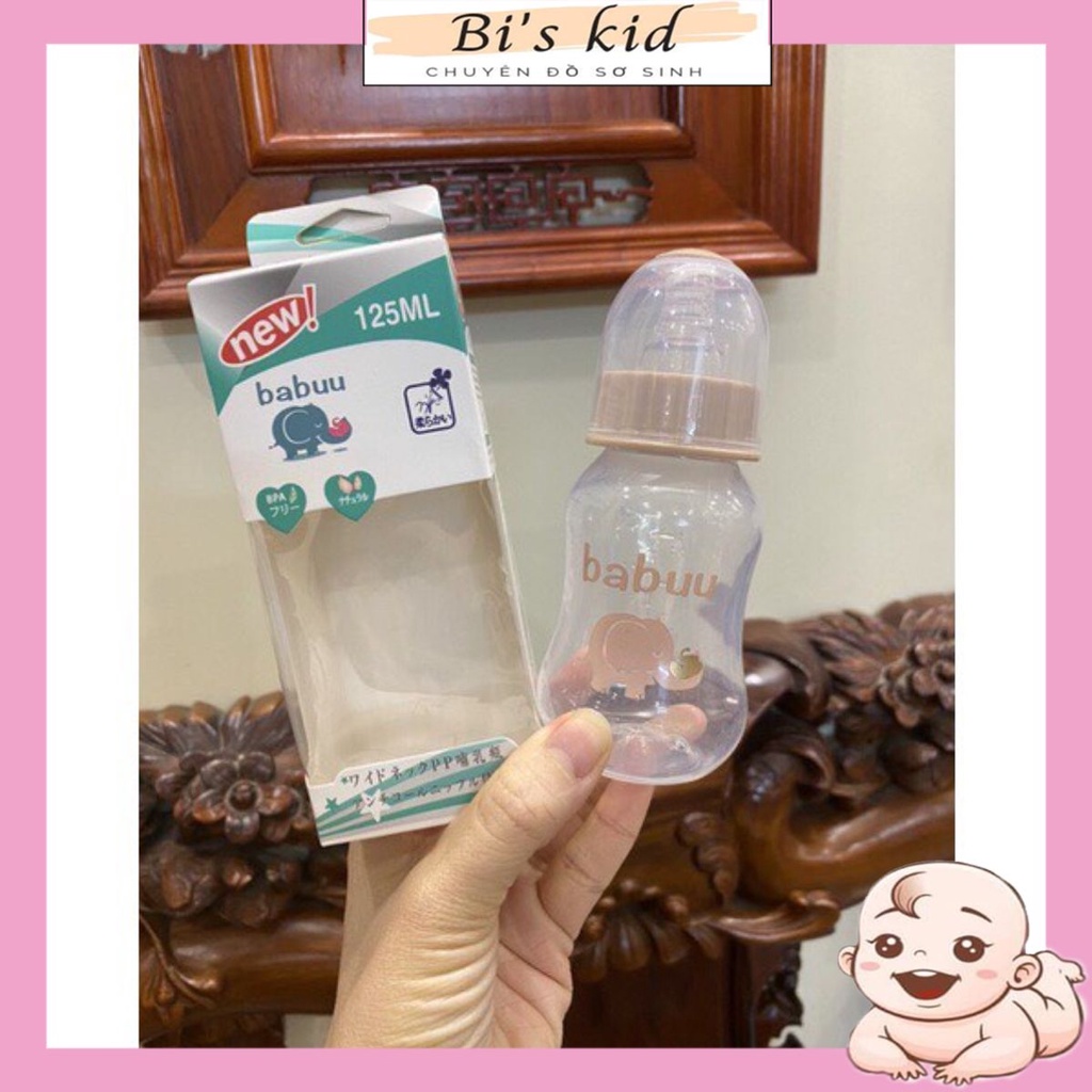 Bình sữa cho bé/Bình sữa Babuu 125ml cho bé sơ sinh