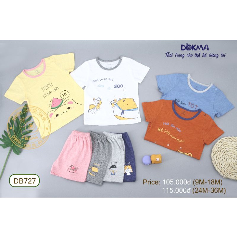Dokma bộ cộc tay bé trai, bé gái