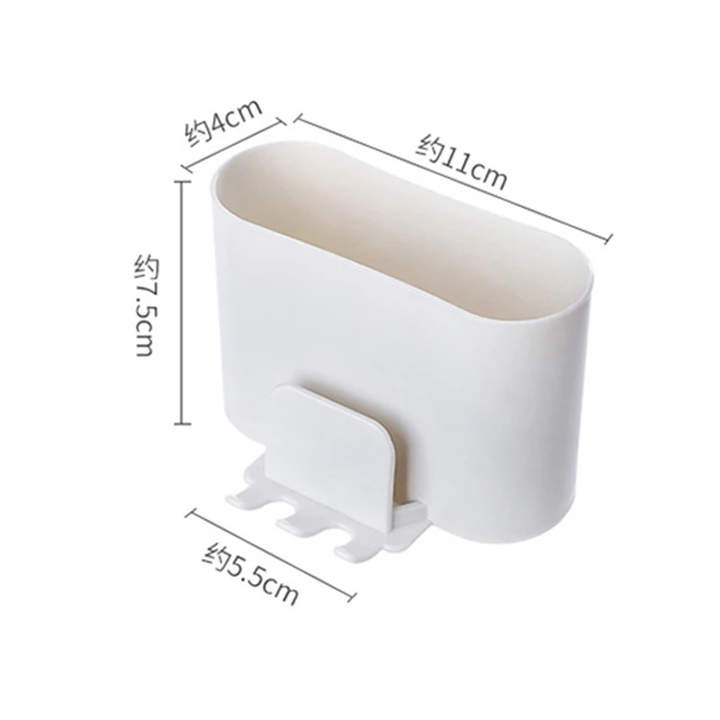 Giá Đỡ Bàn Chải Đánh Răng/Cốc Đánh Răng Tự Dính Thiết Kế Đơn Giản Tiện Dụng Cho Nhà Tắm