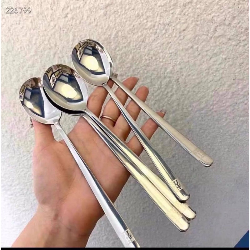 Hộp 5 thìa inox 304 cao cấp sáng bóng sang trọng