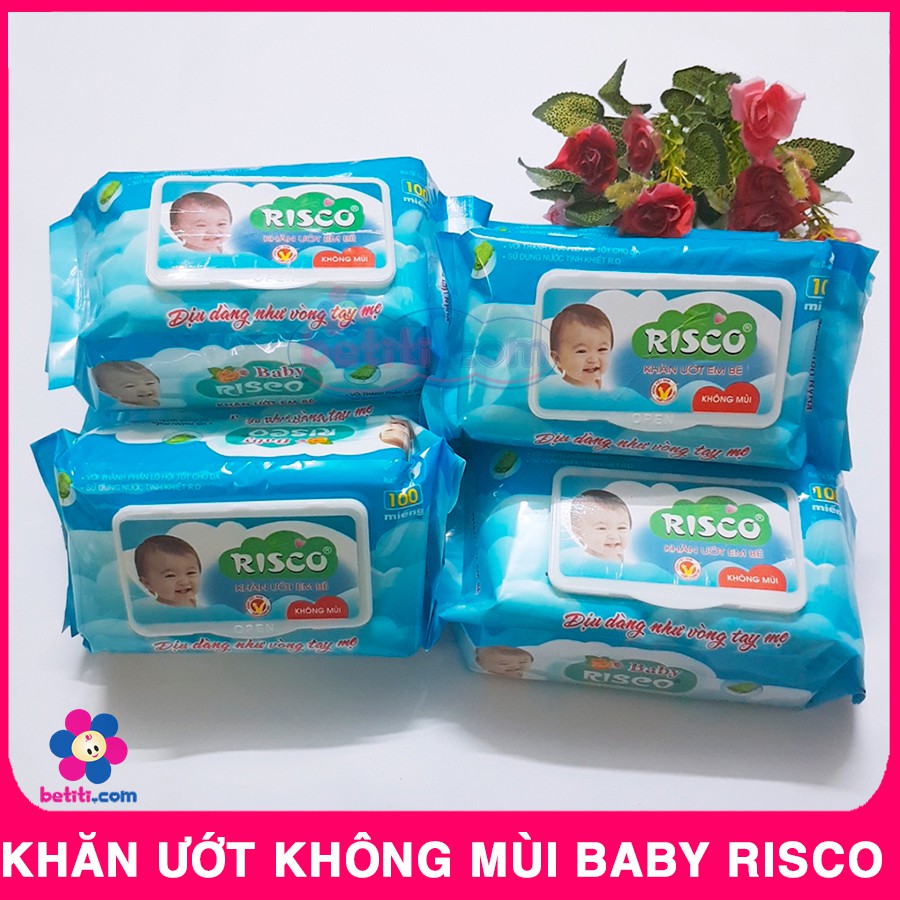 Khăn Ướt Không Mùi Baby Risco 100 Tờ (An Toàn Cho Bé Sơ Sinh) - 8938506395073