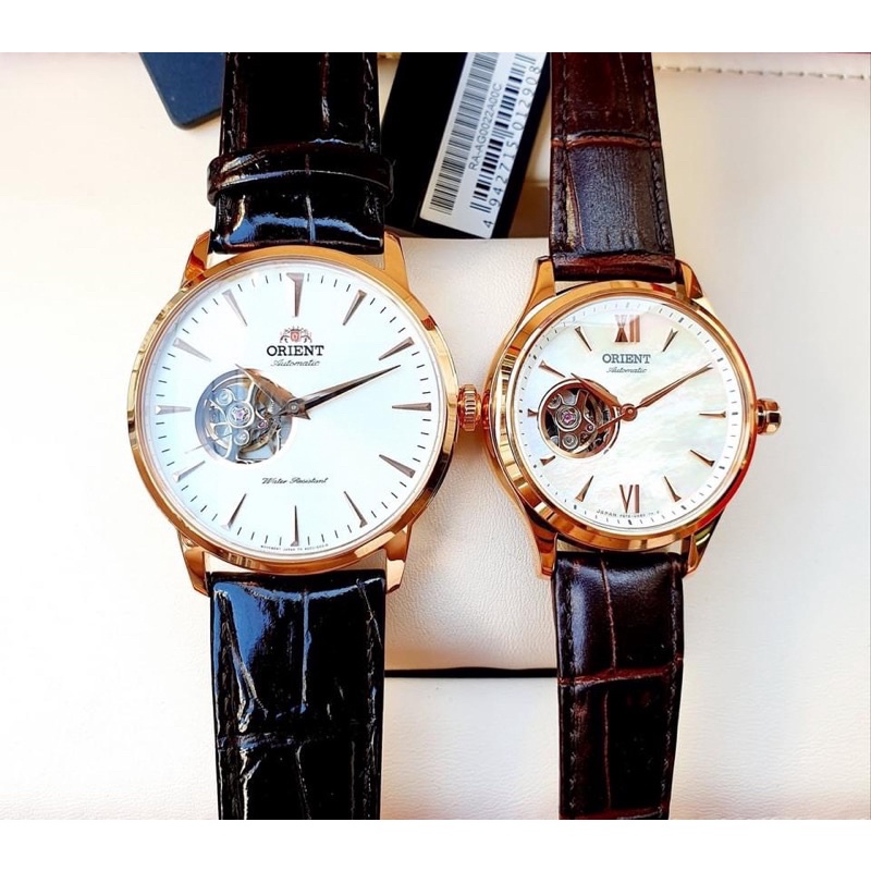 ĐỒNG HỒ COUPLE CHÍNH HÃNG ORIENT FAG02002W0 và RA-AG0022A00C Open Heart