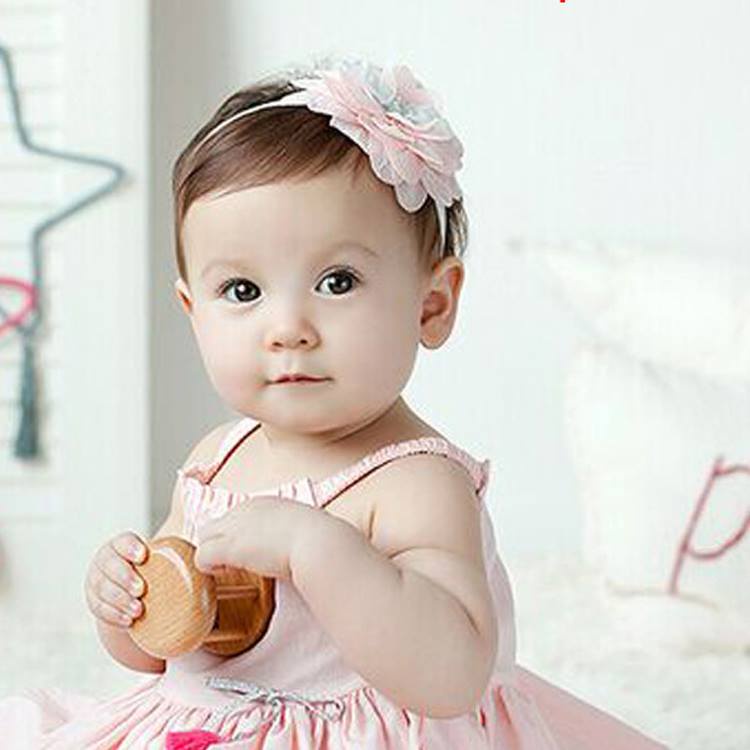 Băng Đô,Turban Vải Nơ Hoa Sen Dễ Thương Đáng Yêu Dành Cho Bé Gái