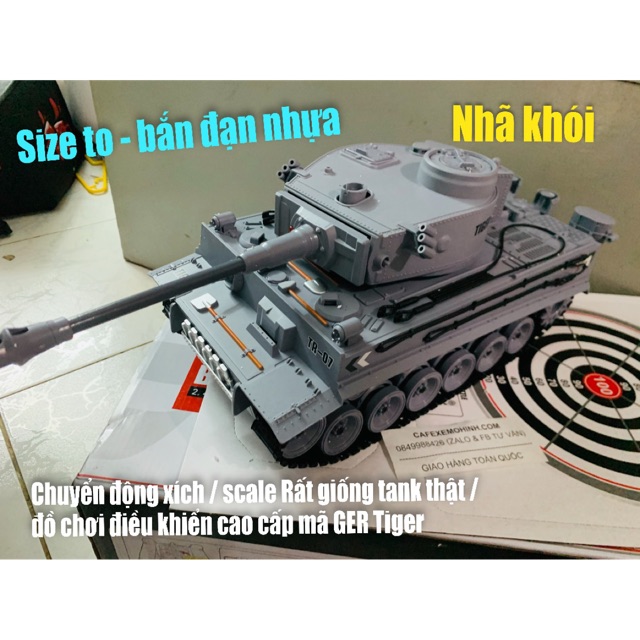 Xe Tank Điều Khiển Từ Xa Bắn Đạn và Có Khói 2.4Ghz mã 789-1