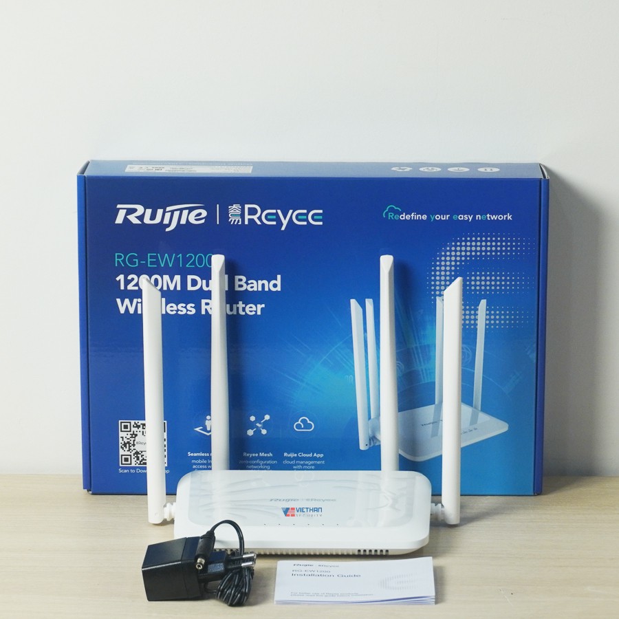 Bộ phát WiFi Ruijie RG-EW1200G PRO,Dual-band AC1300 và RG-WE1200, Dual band AC1200