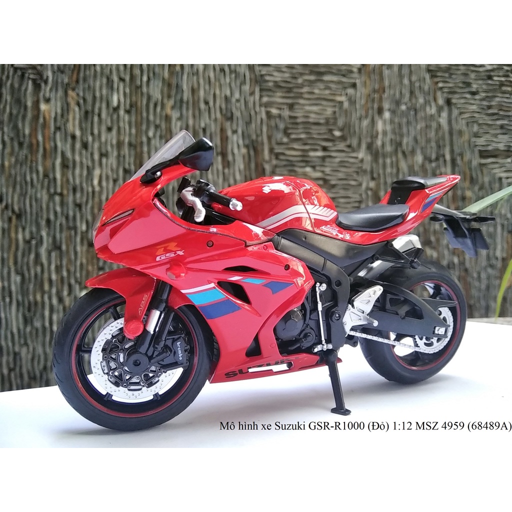 Mô hình xe Suzuki GSR-R1000 (Đỏ) 1:12 MSZ 4959 (68489A)