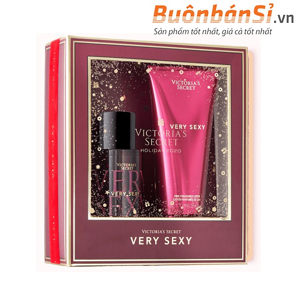 GIFT-SET XỊT THƠM + DƯỠNG THỂ VICTORIA’S SECRET HOLIDAY 2020 (75ml + 100ml)