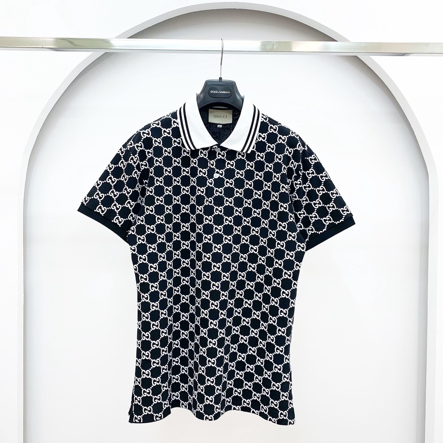 Áo phông Nam Nữ ☀ ĐỦ SIZE 40-80 KG ☀ Áo Polo Gucci họa tiết monogram [ 83TC ]