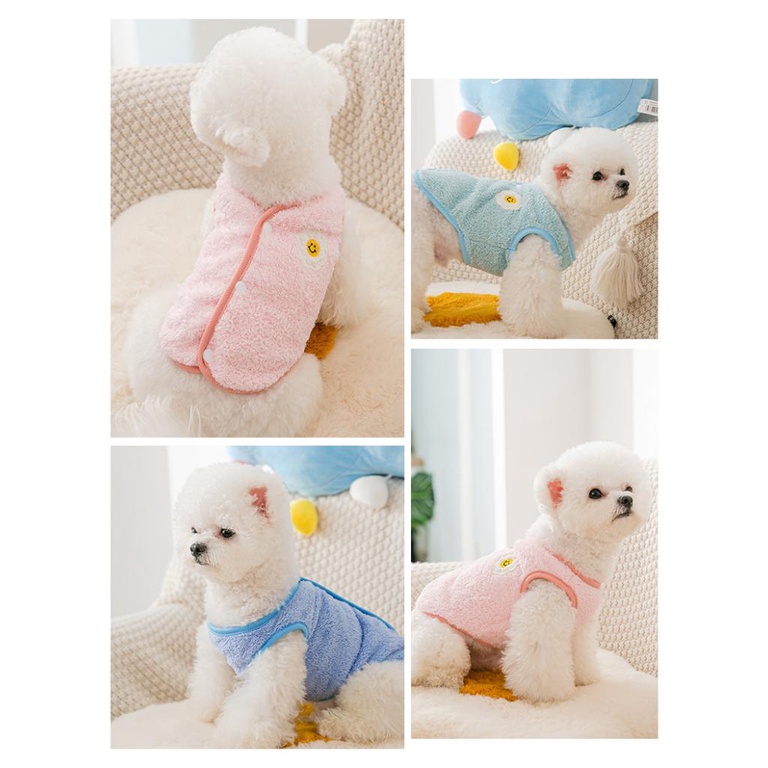 Áo Nhung In Hình Mặt Cười Thời Trang Thu Đông Mới Cho Thú Cưng