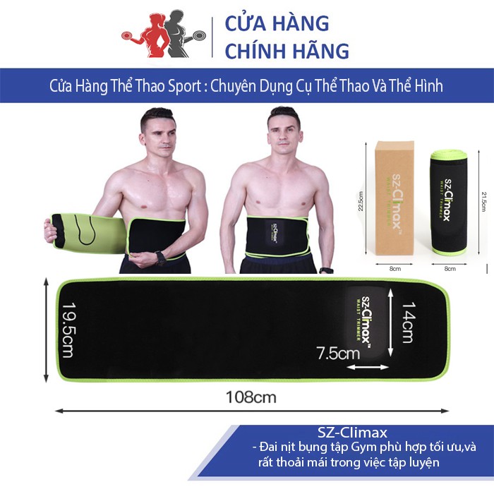 Đai nịt bụng giảm mỡ thừa SZ-Climax phù hợp cho cả nam và nữ