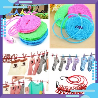 [GIÁ SỈ] DÂY PHƠI ĐỒ THÔNG MINH CÓ MÓC KẸP DÀI 5M [SALE]