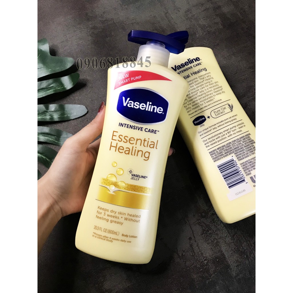 SỮA DƯỠNG THỂ VASELINE BODY LOTION INTENSIVE CARE Essential Healing 600ml