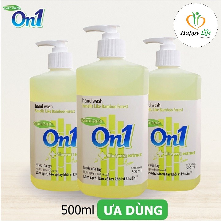 Nước rửa tay tạo bọt, xà phòng rửa tay, gel rửa tay On1 500ml, làm sạch diệt khuẩn - Happy Life 4U