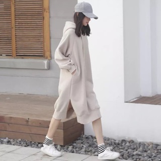 ORDER Váy nỉ có mũ dáng suông (ảnh thật sau)
